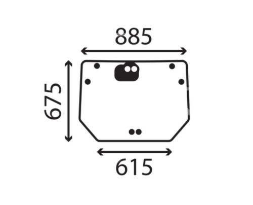 SZYBA TYLNA NEW HOLLAND T4 T5 48034289