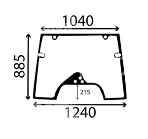 SZYBA  PRZEDNIA CASE CS100, CS110, CS120, CS130, CS150, CS78, CS86, CS94, CVX1135, CVX1145, CVX1155, CVX1170, CVX1190, CVX120 (134671010, 134671040, 134671050, 134671060, 134671090)