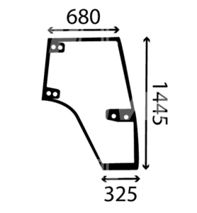 SZYBA DRZWI PRAWA CASE CS100, CS110, CS120, CS130, CS150, CS78, CS86, CS94, CVX1135, CVX1145, CVX1155, CVX1170, CVX1190, CVX120 (134621081, 134621091)