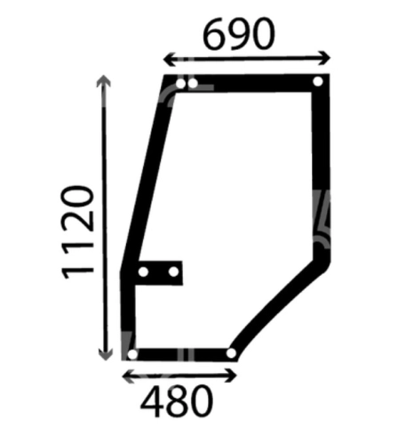 SZYBA DRZWI LEWA CASE 5120, 5130, 5140, 5150, 5220, 5230, 5240, 5250 (1330931C1, 1330931C2)