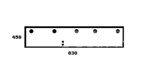 SZYBA TYLNA DOLNA CASE 2400, 444, 384, 484, 584, 684, 784, 884, 385, 485, 485XL, 585, 585XL, 685, 685XL, 785, 785XL, 885 (1328504C1)
