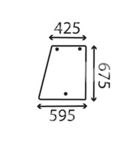SZYBA BOCZNA PRAWA CASE 5120, 5130, 5140, 5150, 5220, 5230, 5240, 5250 (1330903C1, 248719A1)
