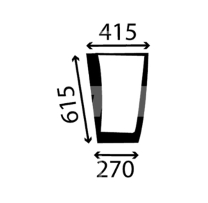 SZYBA BOCZNA LEWA CASE 5120, 5130, 5140, 5150, 5220, 5230, 5240, 5250 (1330876C1, 248716A1)