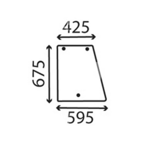 SZYBA BOCZNA LEWA CASE 5120, 5130, 5140, 5150, 5220, 5230, 5240, 5250 (1330902C1, 248718A1)
