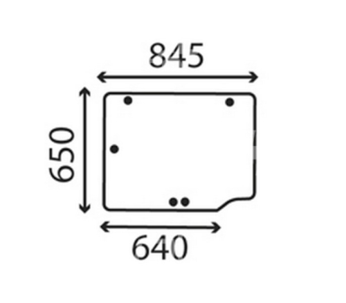 SZYBA TYLNA CASE 3210, 3220, 3230, 4210, 4220, 4230, 4240, 743, 743XL, 844, 844XL, 745S, 745XL, 845, 845XL, 1055 (126317A2)