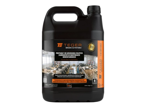 Preparat do usuwania silnych zabrudzeń w budynkach inwentarskich, 5l - koncentrat, Teger-195546