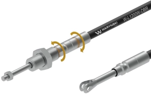 Linka z końcówką obrotową do sterowania rozdzielaczem na widełki L-1200mm Waryński