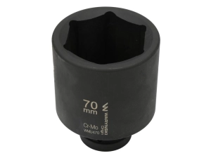 Nasadka udarowa, sześciokątna 1" bardzo długa 70mm CrMo d.125mm, Waryński