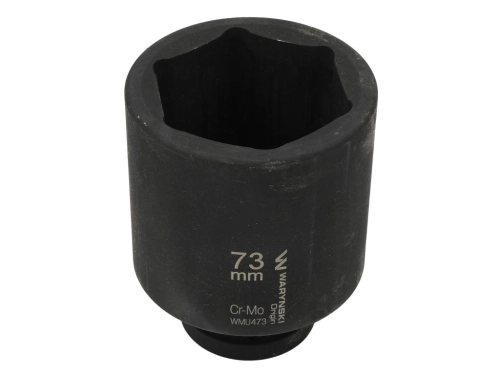 Nasadka udarowa, sześciokątna 1" bardzo długa 73mm CrMo d.125mm, Waryński-196534