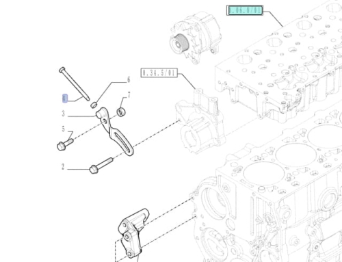 ŚRUBA NAPINACZA NEW HOLLAND TD5010 TD5020 TD5030 TD5040 TD5050 CASE JX60 JX70 JX80