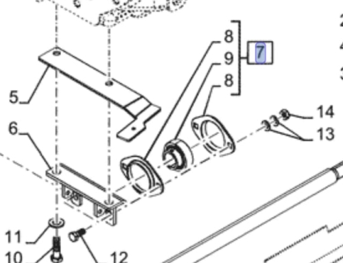 OBUDOWA Z ŁOŻYSKIEM PODPORY WAŁU NAPĘDOWEGO 5167098 NEW HOLLAND CASE STEYR