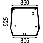 SZYBA TYLNA NEW HOLLAND TD5010 TD5020 TD5030 TD5040 TD5050 TD60 TD70 TD80 TD90 TD95, CASE JX 5089562