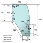 SZYBA DRZWI PRAWA NEW HOLLAND TD5010 TD5020 TD5030 TD5040 TD5050 TD60 TD70 TD80 TD90 TD95 CASE JX 87620223